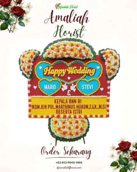 Papan Bunga Pernikahan Tagineri